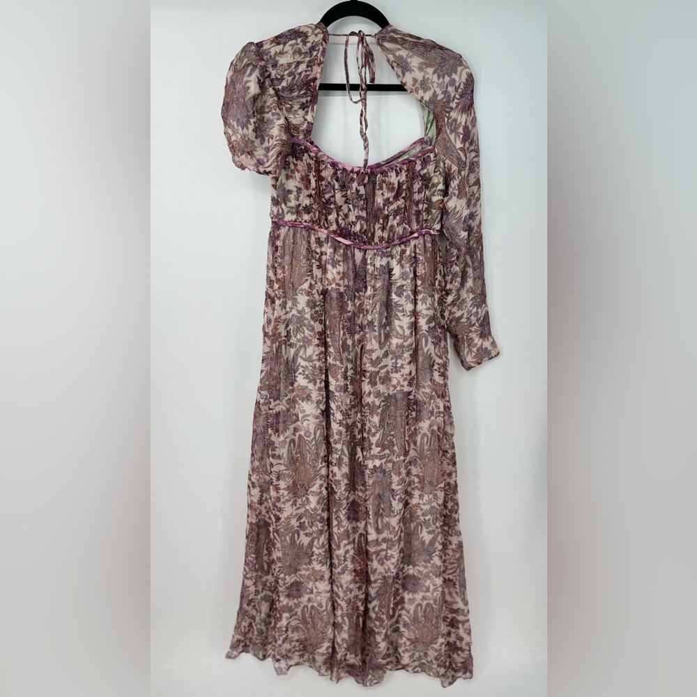 Maison Amory Dark Romantic Gothic Asymmetrical Sleeves Satin Lined Dress